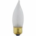 Globe Electric 25W CA11 Westpointe Frosted Chandelier Flame Bent Tip Light Bulb, 2PK 707347